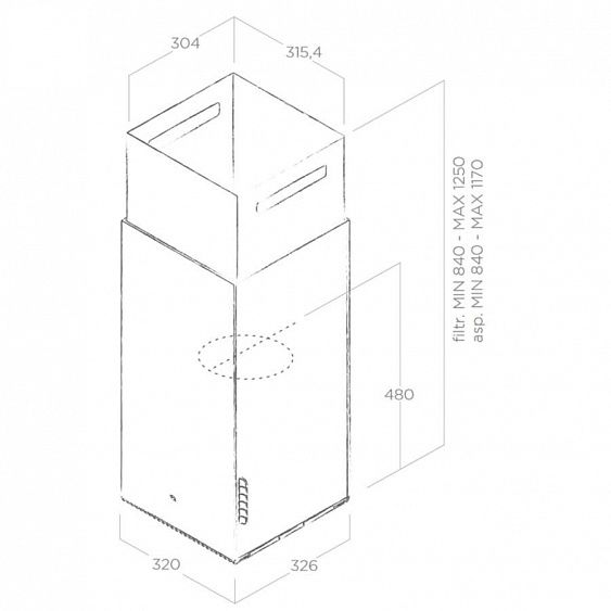 Вытяжка ELICA HAIKU ISLAND WH/A/32