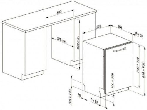 Посудомоечная машина DE DIETRICH DVH1323JL купить с доставкой по Москве и Московской области в интернет-магазине ТехноВегас