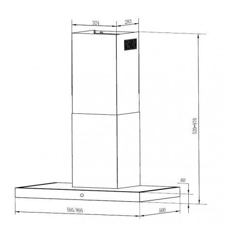 Вытяжка Maunfeld TSH 90 нержавейка купить с доставкой по Москве и Московской области в интернет-магазине ТехноВегас