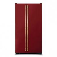 Холодильник IO MABE ORGF2DBHFRR бордо, ручки золото/бронза