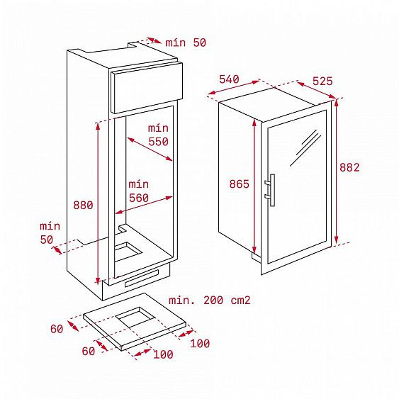 Винный куллер TEKA RVI35 купить с доставкой по Москве и Московской области в интернет-магазине ТехноВегас