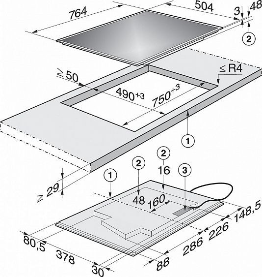 Варочная панель MIELE KM6629 RU EDST сталь