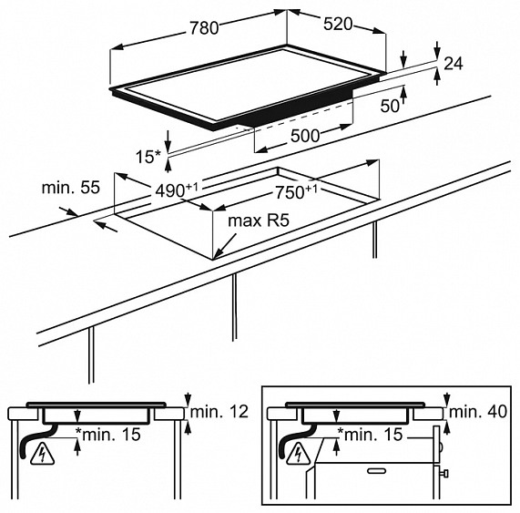 Варочная поверхность Electrolux EHI 8742 черный