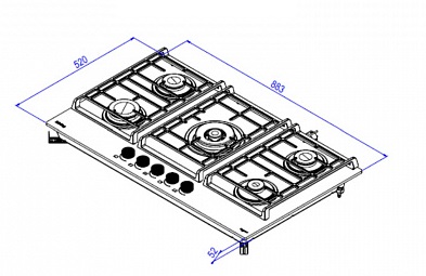 Варочная поверхность KORTING HGG 9955 CTN