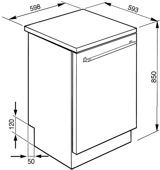 Посудомоечная машина Smeg LVS43STXIN