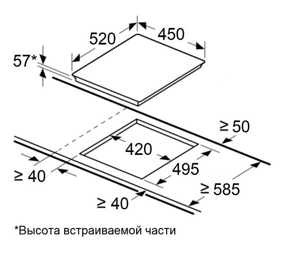 Встраиваемая индукционная варочная панель Maunfeld CVI.453.SBWH