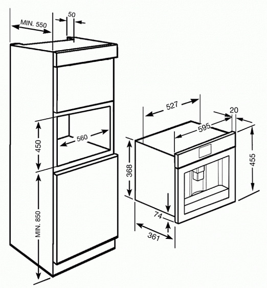 Встраиваемая кофемашина SMEG cmsc45b