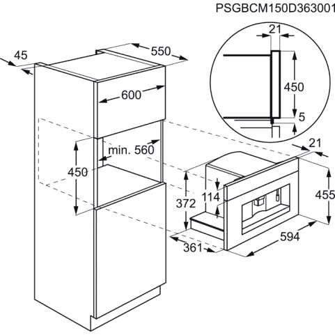 Встраиваемая кофемашина Electrolux EBC 54524 AV