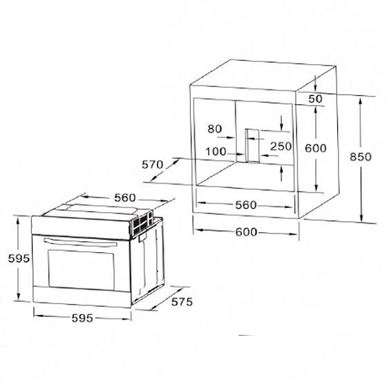Электрический духовой шкаф MIDEA 65dme40012 купить с доставкой по Москве и Московской области в интернет-магазине ТехноВегас
