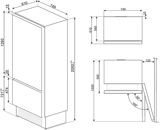 Холодильник SMEG RI76RSI