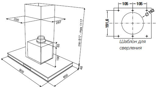 Вытяжка KUPPERSBUSCH IKD 9550.1 GE стекло и сталь купить с доставкой по Москве и Московской области в интернет-магазине ТехноВегас