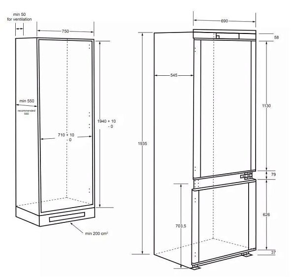 Встраиваемый холодильник Haier HBW5719ERU