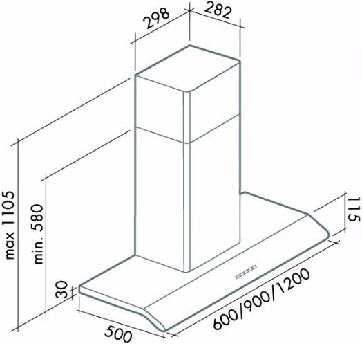 Вытяжка FALMEC concorde 120 inox (800) ecp купить с доставкой по Москве и Московской области в интернет-магазине ТехноВегас