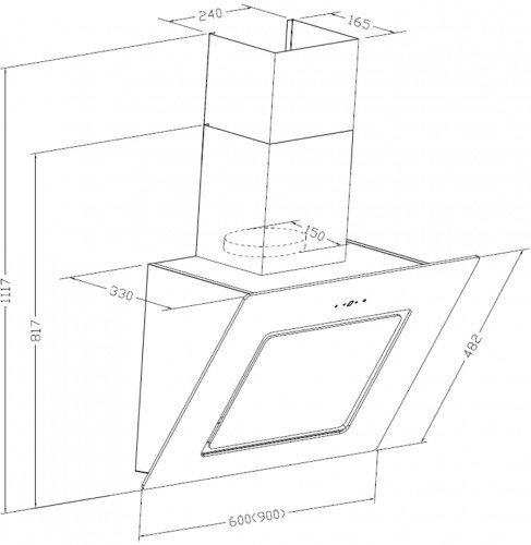 Вытяжка Lex LUNA 600 ivory