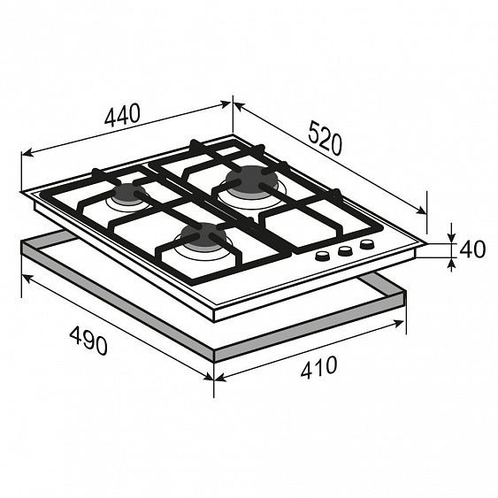 Варочная поверхность ZIGMUND & SHTAIN M 21.4 W купить с доставкой по Москве и Московской области в интернет-магазине ТехноВегас