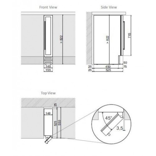 Винный шкаф DUNAVOX DX-7.20BK/DP купить с доставкой по Москве и Московской области в интернет-магазине ТехноВегас