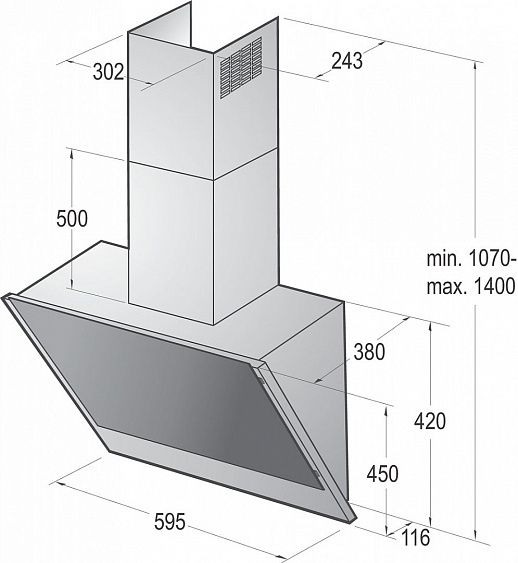 Вытяжка Gorenje GHV 63 X