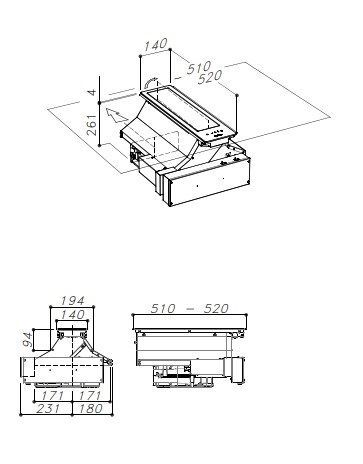 Встраиваемая вытяжка в стол SIRIUS S-DD20 BRUSHLESS TC B купить с доставкой по Москве и Московской области в интернет-магазине ТехноВегас