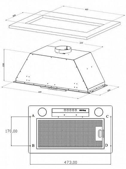 Вытяжка KORTING KHI 6631 RB