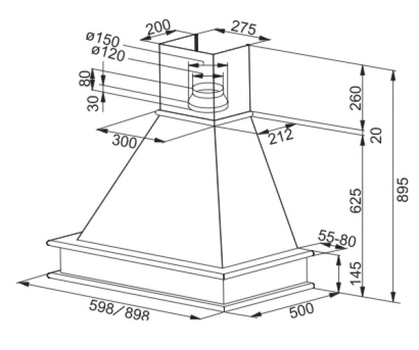 Купольная  вытяжка Franke FCL 602 110.0017.957 белый металл купить с доставкой по Москве и Московской области в интернет-магазине ТехноВегас