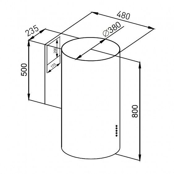 Вытяжка Maunfeld LEE SIDE (C) 39 WHITE