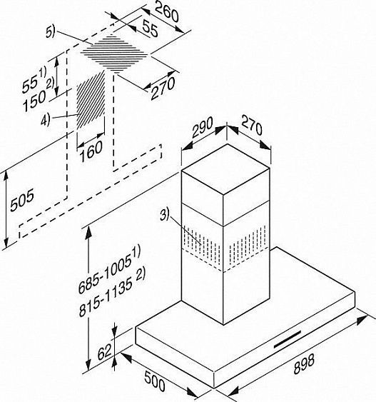 Вытяжка MIELE DA429-6 сталь EDST