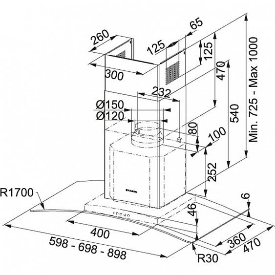 Вытяжка FRANKE FAR 925 XS 325.0541.082 купить с доставкой по Москве и Московской области в интернет-магазине ТехноВегас