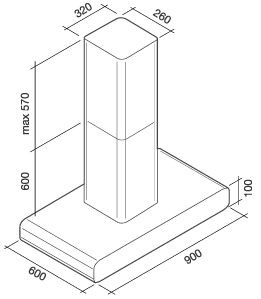 Вытяжка FALMEC imago isola 800 90 bk купить с доставкой по Москве и Московской области в интернет-магазине ТехноВегас
