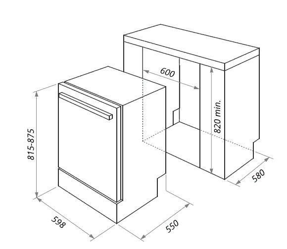 Встраиваемая посудомоечная машина HOMSair DW67M купить с доставкой по Москве и Московской области в интернет-магазине ТехноВегас