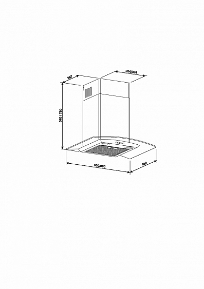 Вытяжка KUPPERSBERG KAMINOX 60 X купить с доставкой по Москве и Московской области в интернет-магазине ТехноВегас