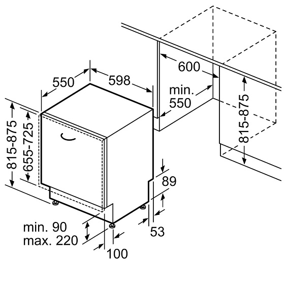 Встраиваемая посудомоечная машина Siemens SN87YX01CE