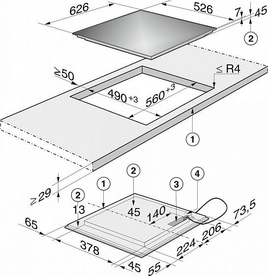 Варочная панель MIELE KM6328-1 сталь купить с доставкой по Москве и Московской области в интернет-магазине ТехноВегас