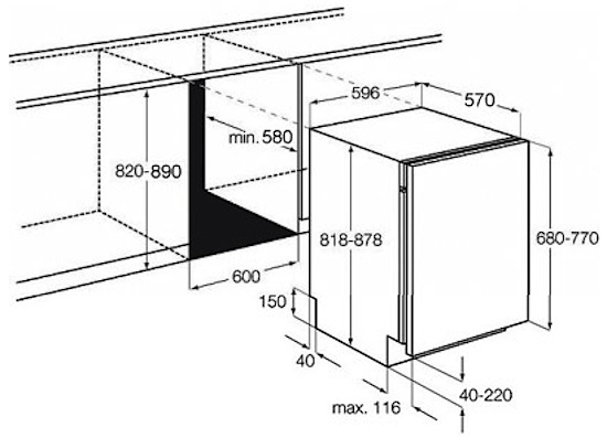 Посудомоечная машина встраиваемая полноразмерная AEG f 88030 vip купить с доставкой по Москве и Московской области в интернет-магазине ТехноВегас