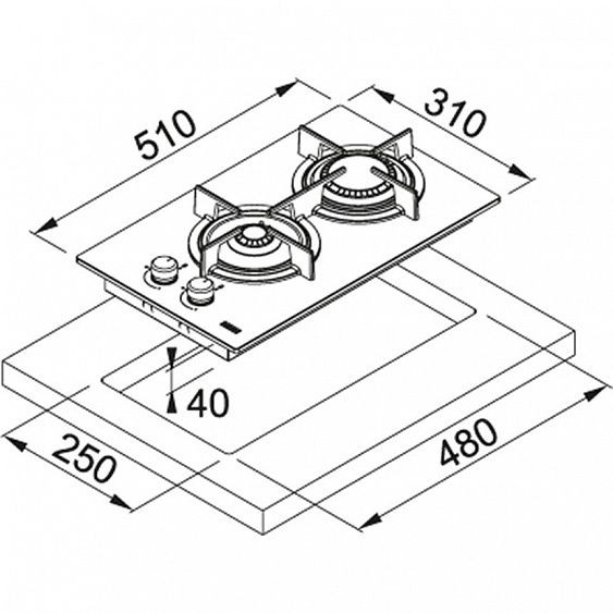 Варочная поверхность Franke FHCR 302 2G HE BK C черный купить с доставкой по Москве и Московской области в интернет-магазине ТехноВегас