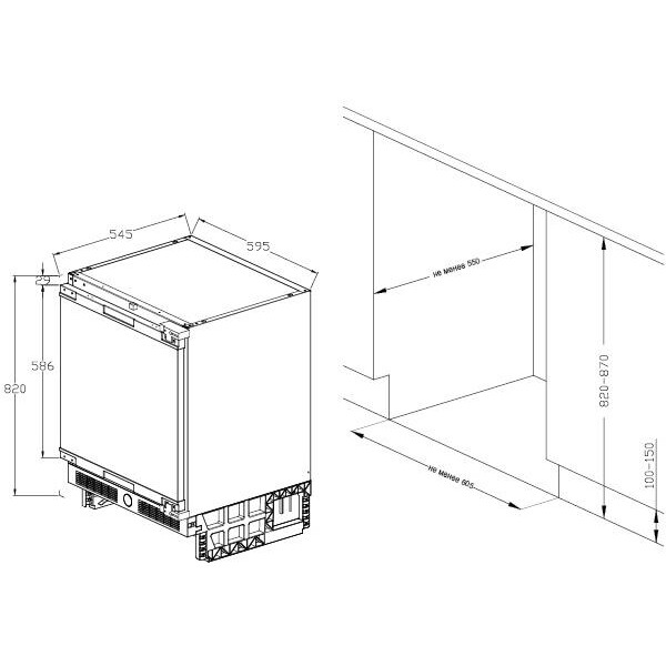 Встраиваемая морозильная камера Graude FG 80.1 купить с доставкой по Москве и Московской области в интернет-магазине ТехноВегас