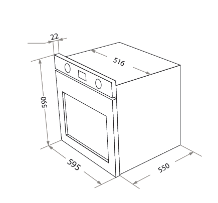 Встраиваемый электрический духовой шкаф HOMSair OEM657WH купить с доставкой по Москве и Московской области в интернет-магазине ТехноВегас