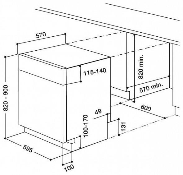 Посудомоечная машина HOTPOINT-ARISTON PFT 834