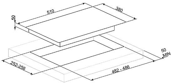 Газовая варочная панель Smeg PV631CNR