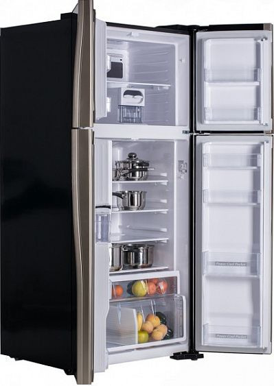 Холодильник  HITACHI r-w662 pu3 gbk черный