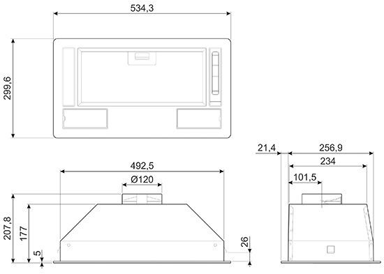 Вытяжка SMEG KSG52HE купить с доставкой по Москве и Московской области в интернет-магазине ТехноВегас