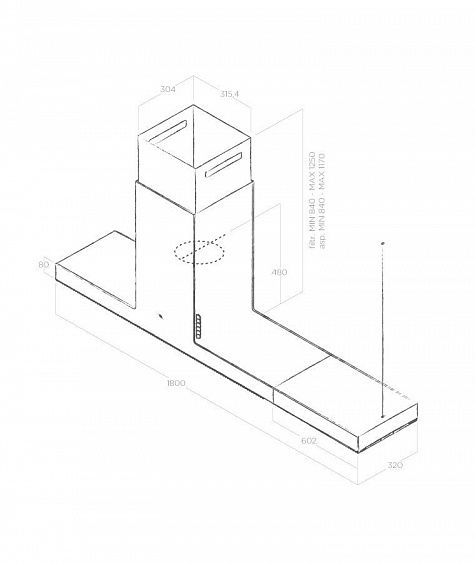 Вытяжка ELICA HAIKU ISLAND WH/A/180
