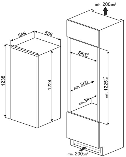 Холодильник SMEG SD7185CSD2P1 купить с доставкой по Москве и Московской области в интернет-магазине ТехноВегас