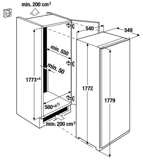 Встраиваемый холодильник KUPPERSBUSCH FK 8305.0 i купить с доставкой по Москве и Московской области в интернет-магазине ТехноВегас