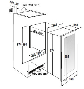 Шкаф для охлаждения вина KUPPERSBUSCH EWK 880-0-2 Z черное стекло купить с доставкой по Москве и Московской области в интернет-магазине ТехноВегас