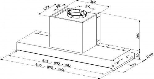 Вытяжка FABER 110.0439.937 FABER IN-NOVA COMFORT EG6 X A60 купить с доставкой по Москве и Московской области в интернет-магазине ТехноВегас