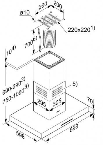 Каминная вытяжка MIELE DA 4208 D купить с доставкой по Москве и Московской области в интернет-магазине ТехноВегас