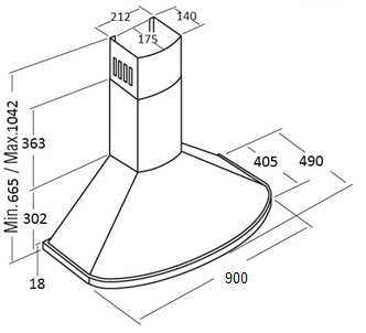 Вытяжка KUPPERSBERG BONA 90 B Bronze