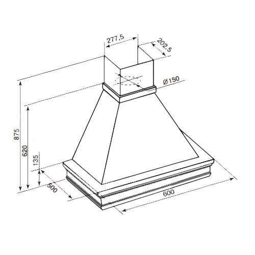 Вытяжка TEKA FUEGO 60 HP BEIGE (40000007) купить с доставкой по Москве и Московской области в интернет-магазине ТехноВегас