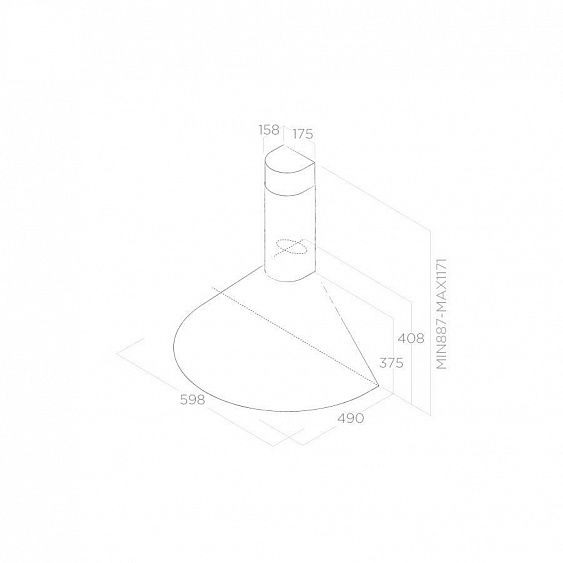 Вытяжка ELICA TONDA WH F/60 (2939587C)