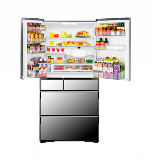 Холодильник  HITACHI R-X690GU X (Crystal Mirror) купить с доставкой по Москве и Московской области в интернет-магазине ТехноВегас